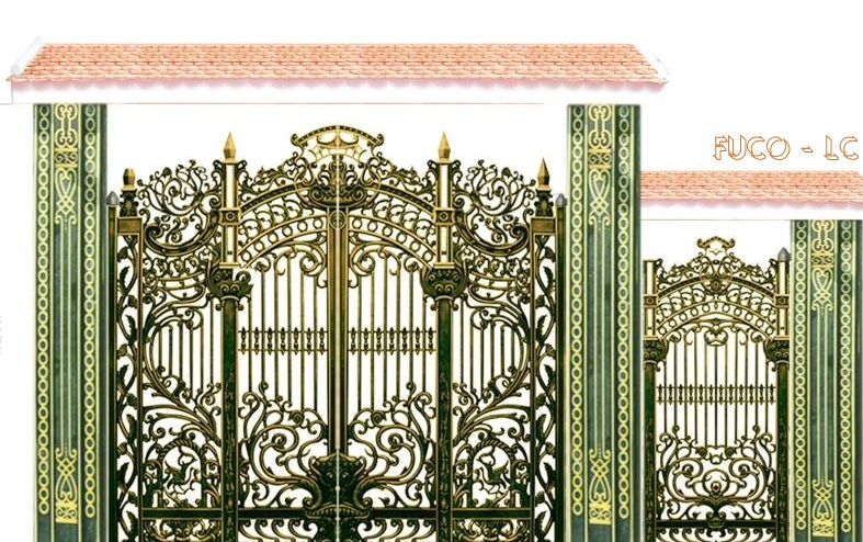 thiết kế cổng nhôm đúc